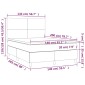 vidaXL Κρεβάτι Boxspring με Στρώμα Taupe 140x200 εκ. Υφασμάτινο