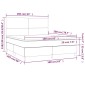 vidaXL Κρεβάτι Boxspring με Στρώμα Σκούρο Γκρι 160x200 εκ Υφασμάτινο