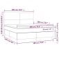 vidaXL Κρεβάτι Boxspring με Στρώμα Taupe 180x200 εκ. Υφασμάτινο
