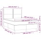 vidaXL Κρεβάτι Boxspring με Στρώμα Ανοιχτό Γκρι 140x190 εκ. Υφασμάτινο