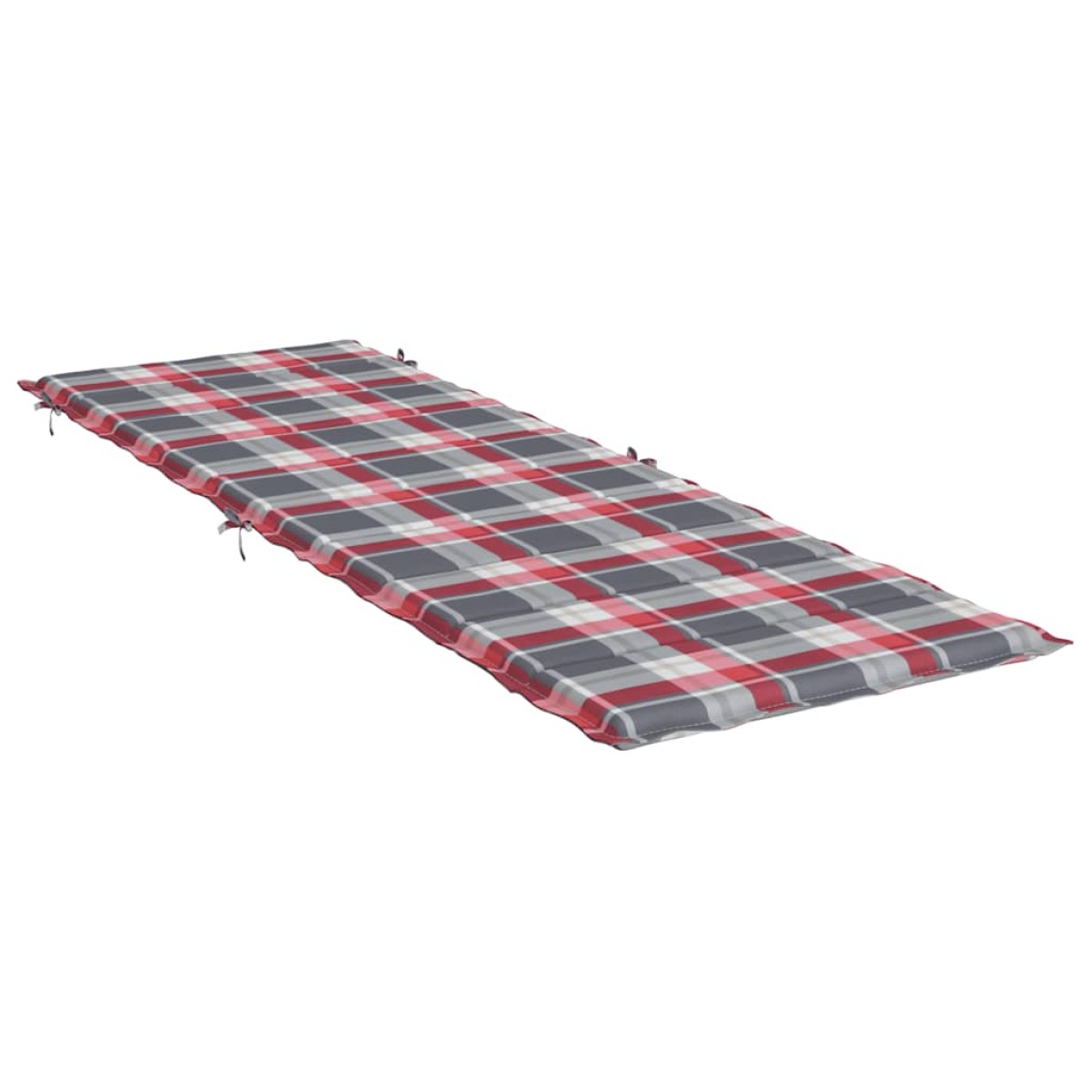 vidaXL Μαξιλάρι Ξαπλώστρας Κόκκινο Καρό 186x58x3 εκ. από Ύφασμα Oxford