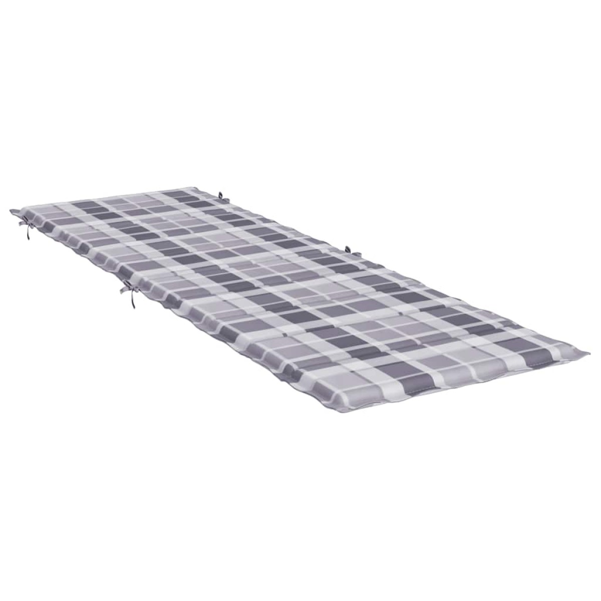 vidaXL Μαξιλάρι Ξαπλώστρας Γκρι Καρό 186 x 58 x 3εκ. από Ύφασμα Oxford