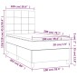 vidaXL Κρεβάτι Boxspring με Στρώμα Σκούρο Καφέ 100x200 εκ. Υφασμάτινο