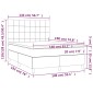 vidaXL Κρεβάτι Boxspring με Στρώμα Σκούρο Καφέ 140x190 εκ. Υφασμάτινο