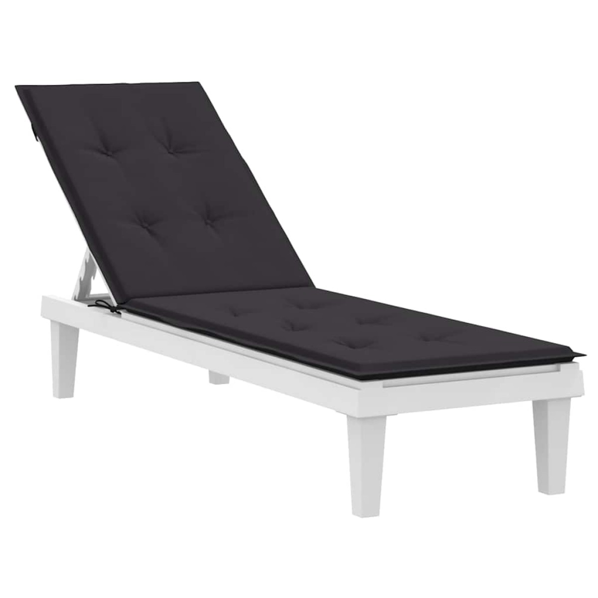 vidaXL Μαξιλάρι Σεζλόνγκ Μαύρο (75+105) x 50 x 3 εκ.