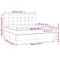 vidaXL Κρεβάτι Boxspring με Στρώμα Taupe 200x200 εκ. Υφασμάτινο