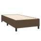 vidaXL Κρεβάτι Boxspring με Στρώμα Σκούρο Καφέ 100x200 εκ. Υφασμάτινο