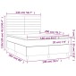 vidaXL Κρεβάτι Boxspring με Στρώμα Σκούρο Γκρι 140x200 εκ Υφασμάτινο