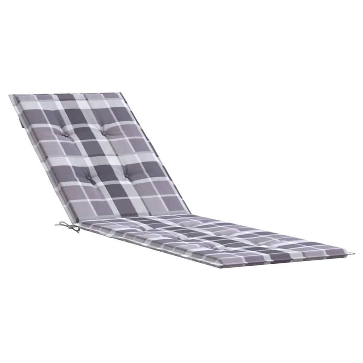 vidaXL Μαξιλάρι Σεζλόνγκ Γκρι Καρό (75+105) x 50 x 3 εκ.