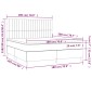 vidaXL Κρεβάτι Boxspring με Στρώμα Σκούρο Γκρι 180x200 εκ Υφασμάτιν