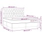 vidaXL Κρεβάτι Boxspring με Στρώμα Κρεμ 160x200 εκ. Υφασμάτινο