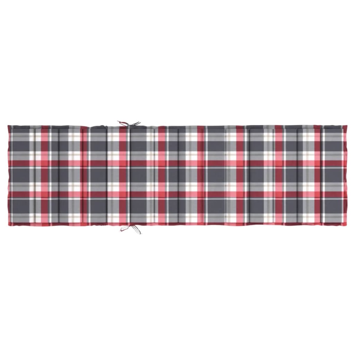 vidaXL Μαξιλάρι Ξαπλώστρας Κόκκινο Καρό 200x60x3 εκ. από Ύφασμα Oxford
