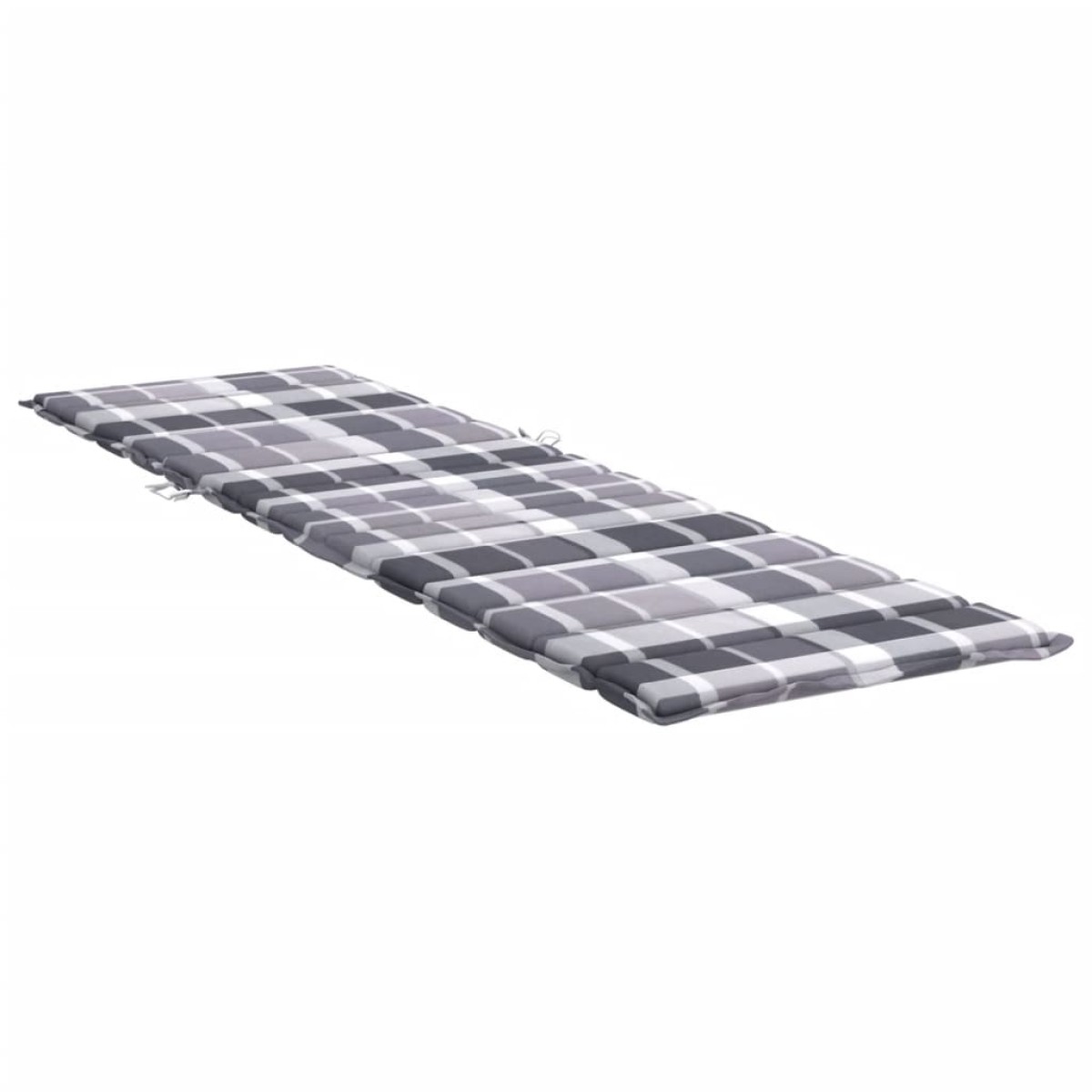 vidaXL Μαξιλάρι Ξαπλώστρας Γκρι Καρό 200 x 60 x 3εκ. από Ύφασμα Oxford