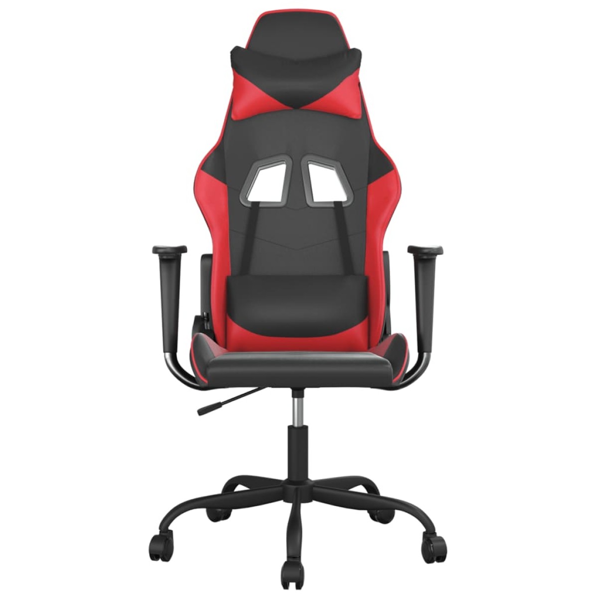 vidaXL Καρέκλα Gaming Μασάζ Μαύρο/Κόκκινο από Συνθετικό Δέρμα