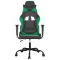 vidaXL Καρέκλα Gaming Μαύρο/πράσινο από Συνθετικό Δέρμα