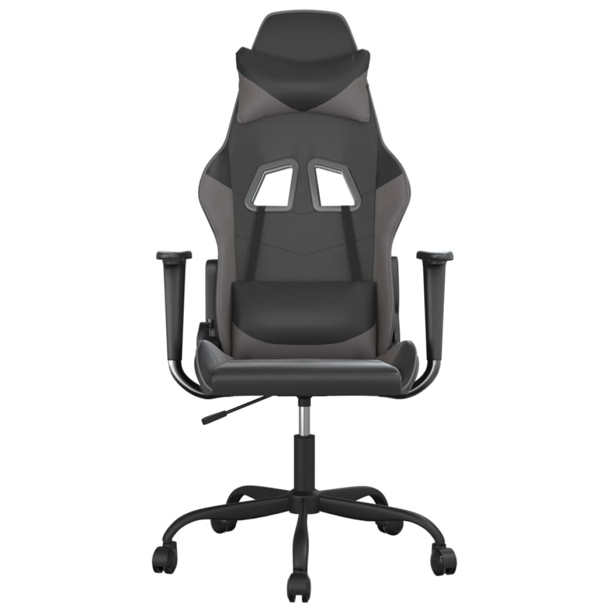 vidaXL Καρέκλα Gaming Μαύρο/Γκρι από Συνθετικό Δέρμα
