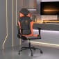 vidaXL Καρέκλα Gaming Μαύρο/Πορτοκαλί Συνθετικό Δέρμα