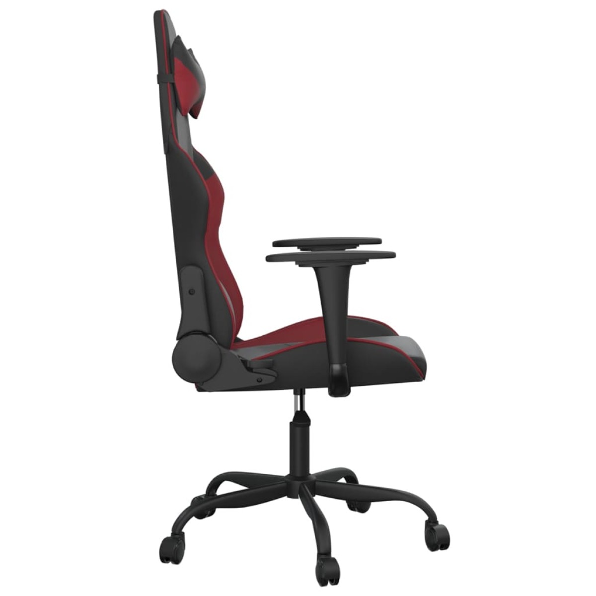 vidaXL Καρέκλα Gaming Μαύρο/Μπορντό από Συνθετικό Δέρμα
