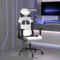 vidaXL Καρέκλα Gaming Λευκό/Μαύρο από Συνθετικό Δέρμα