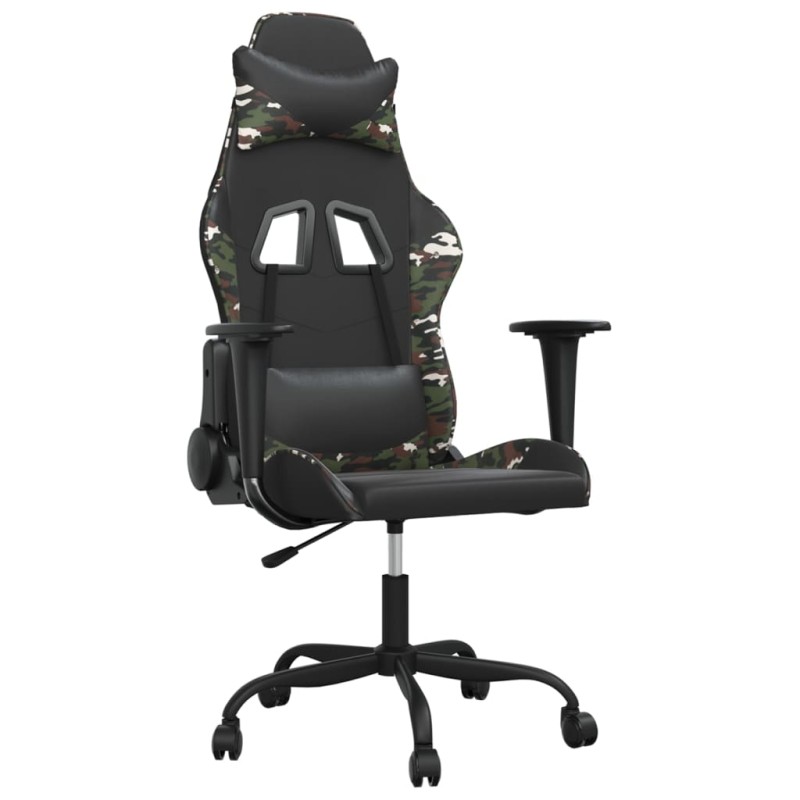 vidaXL Καρέκλα Gaming Μαύρο/Παραλλαγή από Συνθετικό Δέρμα