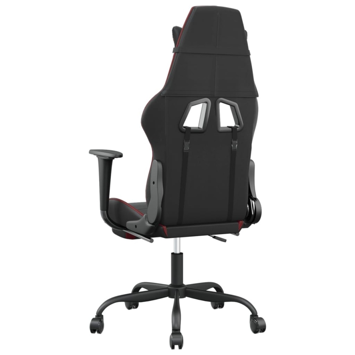 vidaXL Καρέκλα Gaming Μασάζ Υποπόδιο Μαύρο/Μπορντό από Συνθετικό Δέρμα