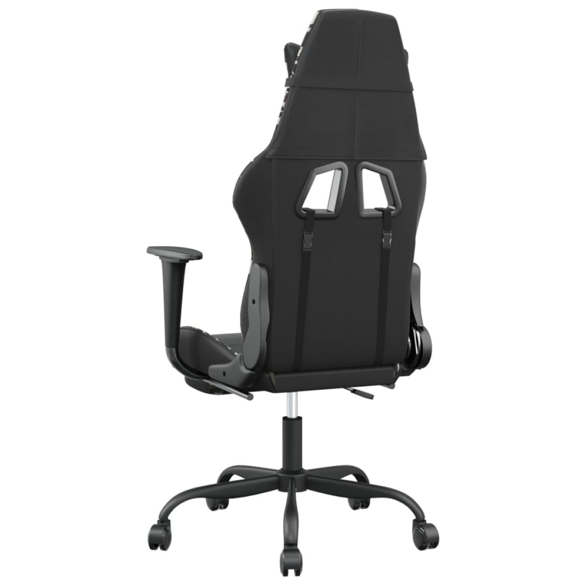 vidaXL Καρέκλα Gaming Μασάζ Υποπόδιο Μαύρο/Παραλλαγή Συνθετικό Δέρμα