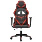 vidaXL Καρέκλα Gaming Μασάζ Μαύρο/Κόκκινο από Συνθετικό Δέρμα