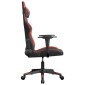 vidaXL Καρέκλα Gaming Μασάζ Μαύρο/Κόκκινο από Συνθετικό Δέρμα