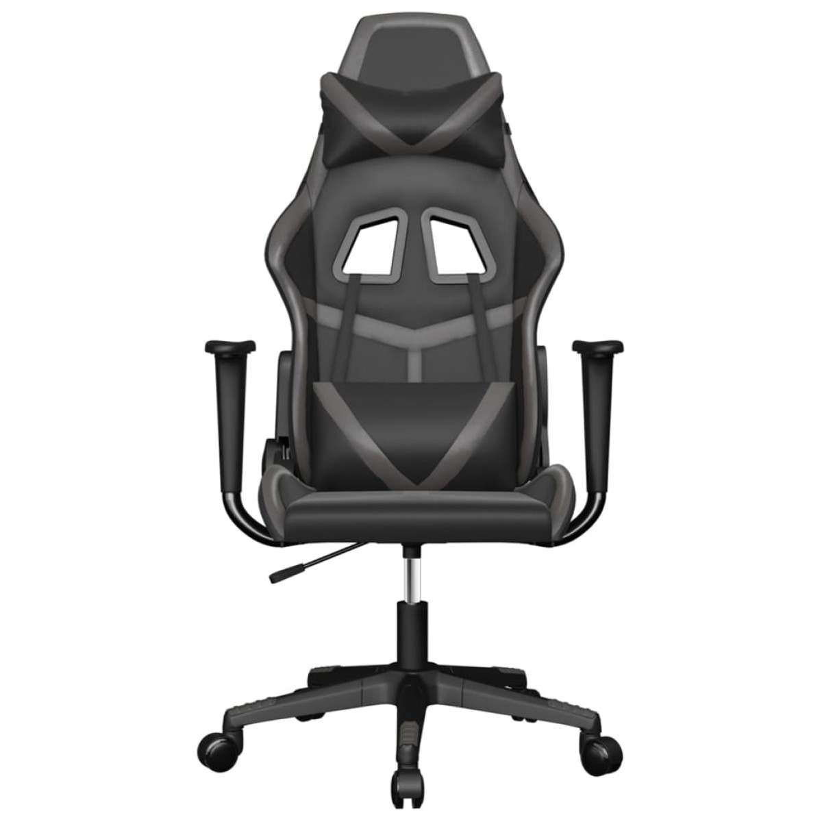 vidaXL Καρέκλα Gaming Μαύρο/Γκρι από Συνθετικό Δέρμα