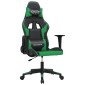 vidaXL Καρέκλα Gaming Μαύρο/πράσινο από Συνθετικό Δέρμα