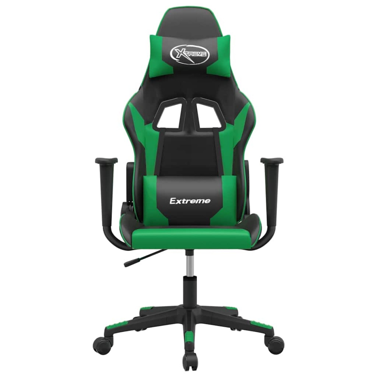 vidaXL Καρέκλα Gaming Μαύρο/πράσινο από Συνθετικό Δέρμα
