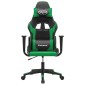 vidaXL Καρέκλα Gaming Μαύρο/πράσινο από Συνθετικό Δέρμα