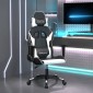 vidaXL Καρέκλα Gaming Μαύρο/Λευκό από Συνθετικό Δέρμα