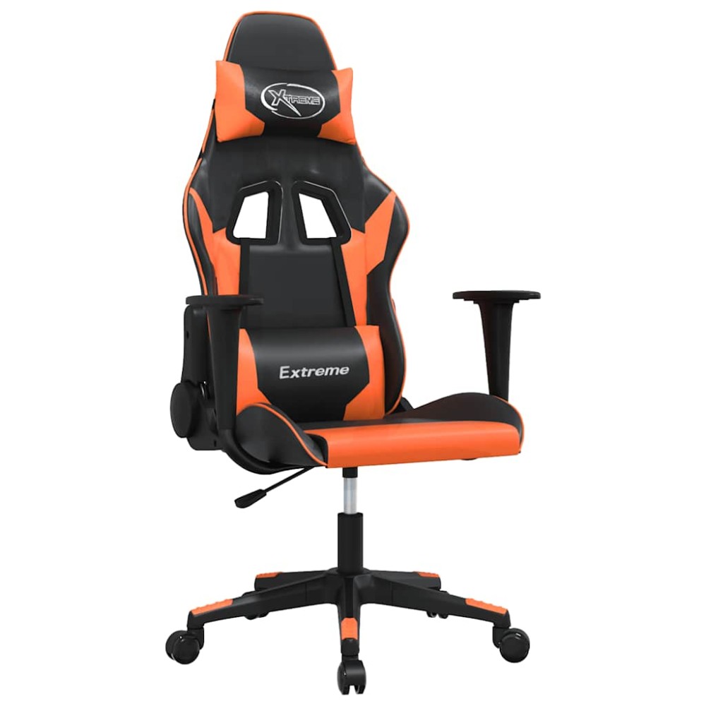 vidaXL Καρέκλα Gaming Μαύρο/Πορτοκαλί Συνθετικό Δέρμα