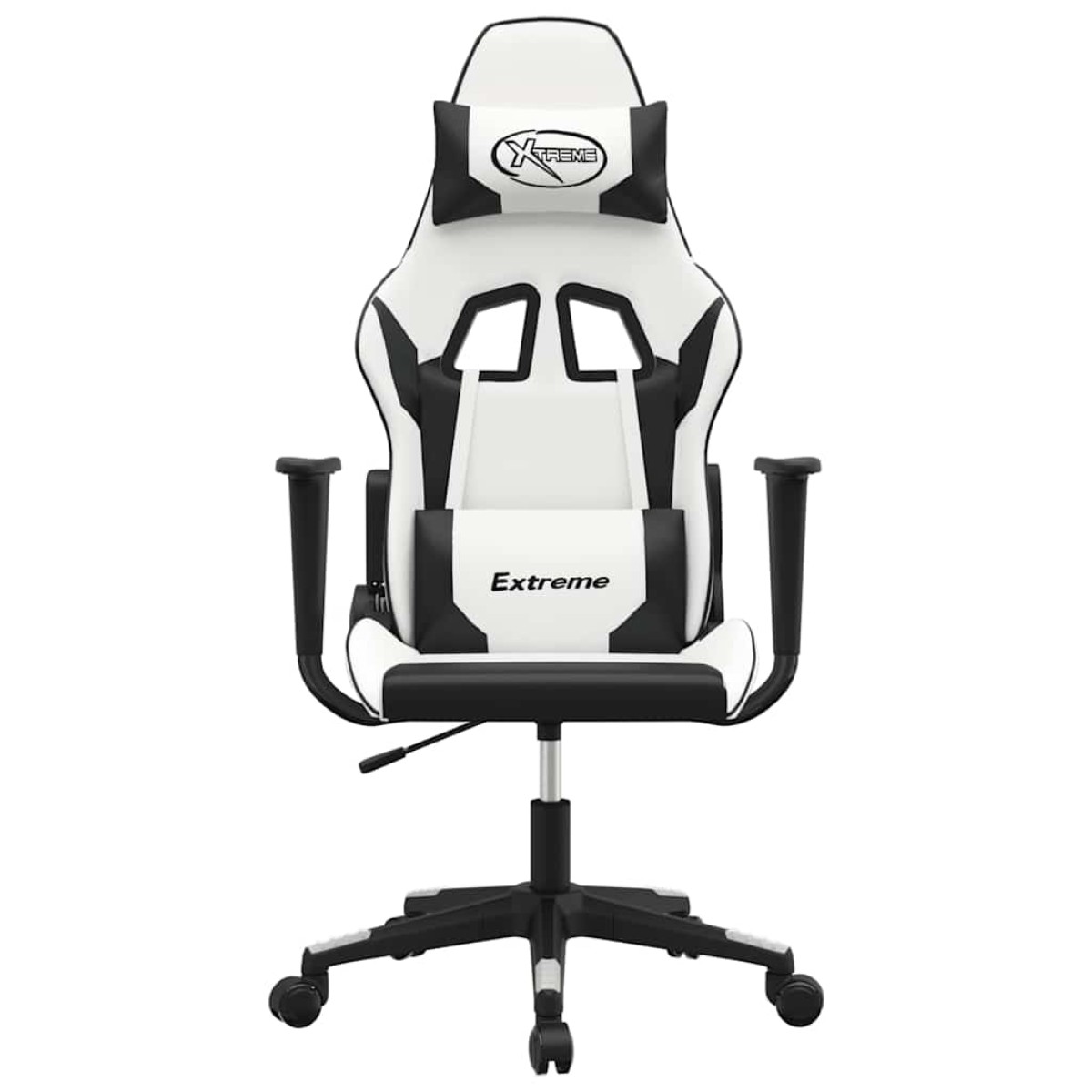 vidaXL Καρέκλα Gaming Λευκό/Μαύρο από Συνθετικό Δέρμα