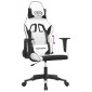 vidaXL Καρέκλα Gaming Λευκό/Μαύρο από Συνθετικό Δέρμα