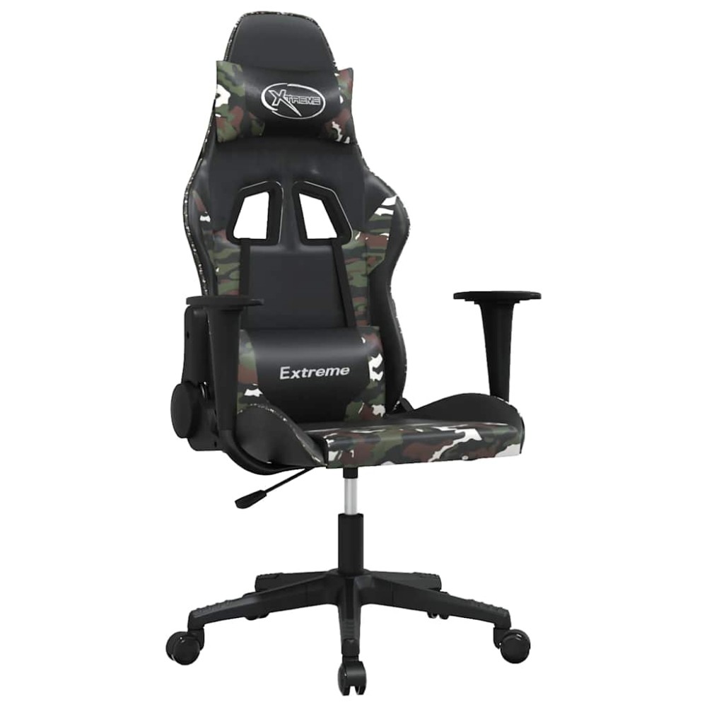 vidaXL Καρέκλα Gaming Μαύρο/Παραλλαγή από Συνθετικό Δέρμα