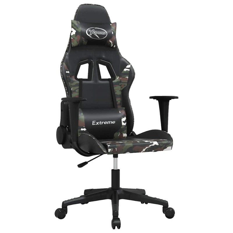 vidaXL Καρέκλα Gaming Μαύρο/Παραλλαγή από Συνθετικό Δέρμα