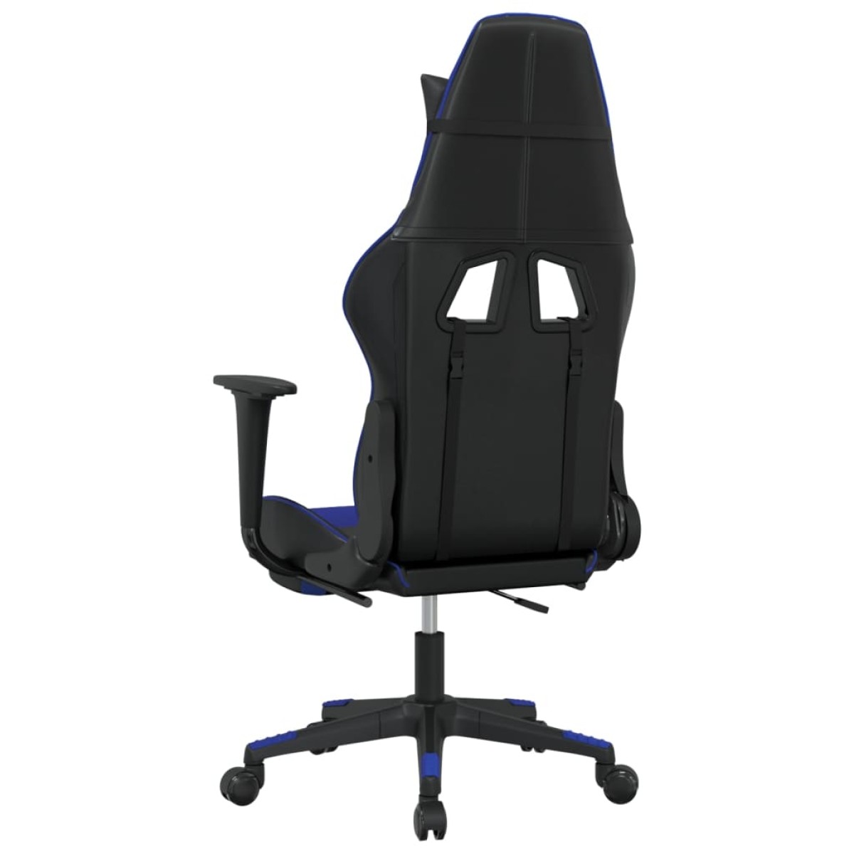 vidaXL Καρέκλα Gaming Μασάζ Υποπόδιο Μαύρο/μπλε από Συνθετικό Δέρμα