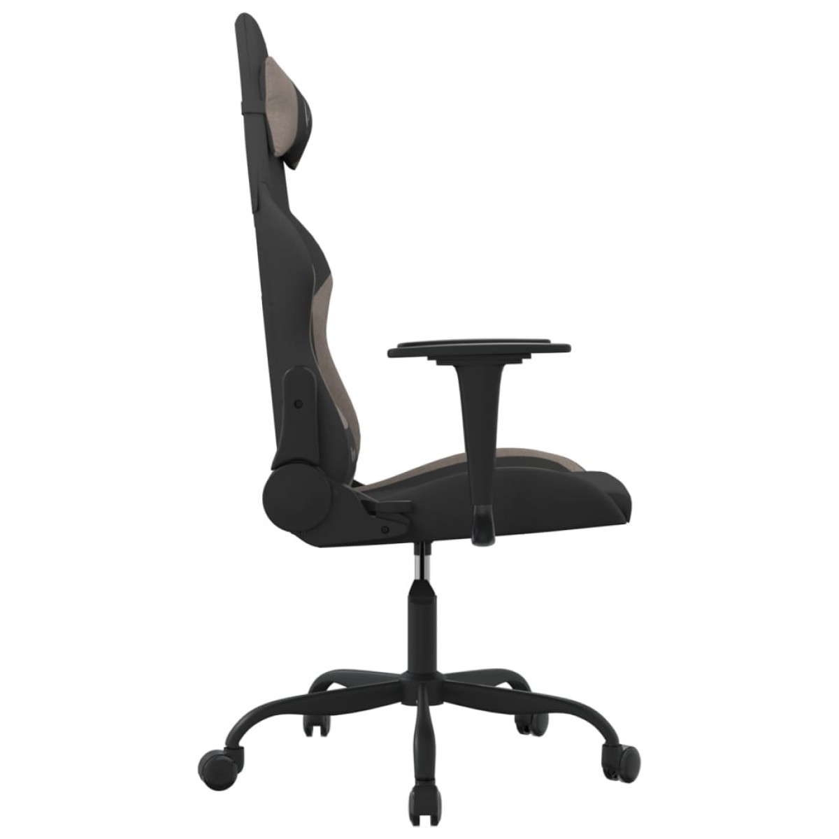 vidaXL Καρέκλα Gaming Μαύρη και Taupe Υφασμάτινη