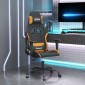 vidaXL Καρέκλα Gaming Μαύρο και πορτοκαλί Υφασμάτινη
