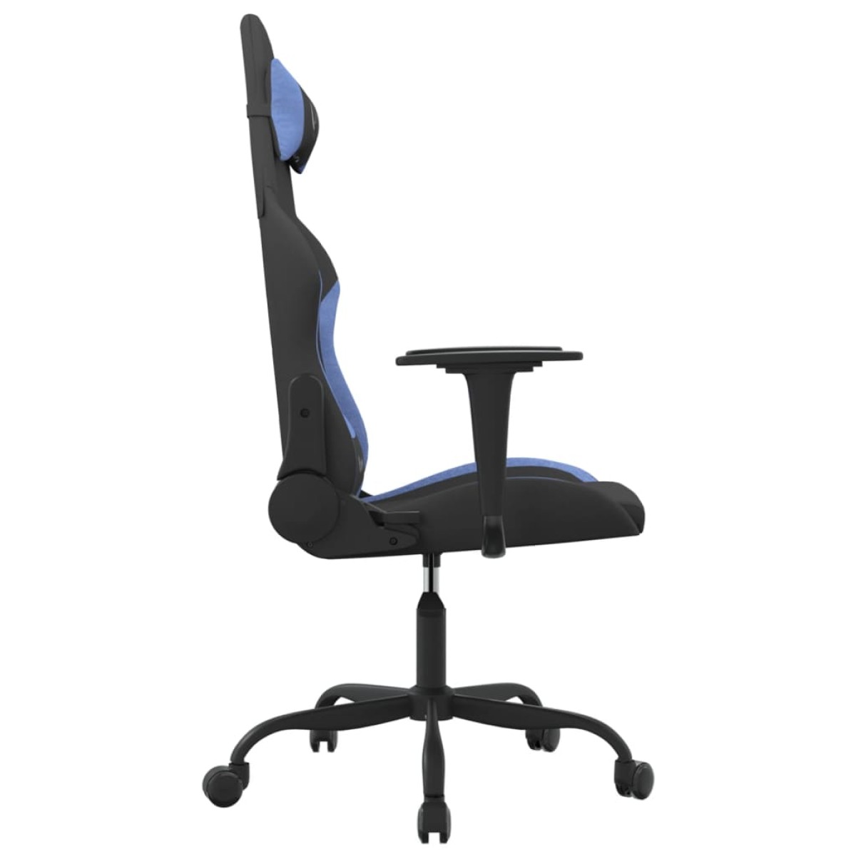 vidaXL Καρέκλα Gaming Μαύρη και Μπλε Υφασμάτινη