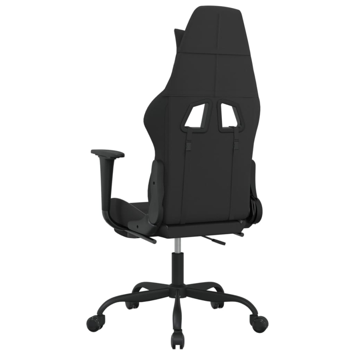 vidaXL Καρέκλα Gaming Μαύρη/Ανοιχτό γκρι Ύφασμα με Υποπόδιο