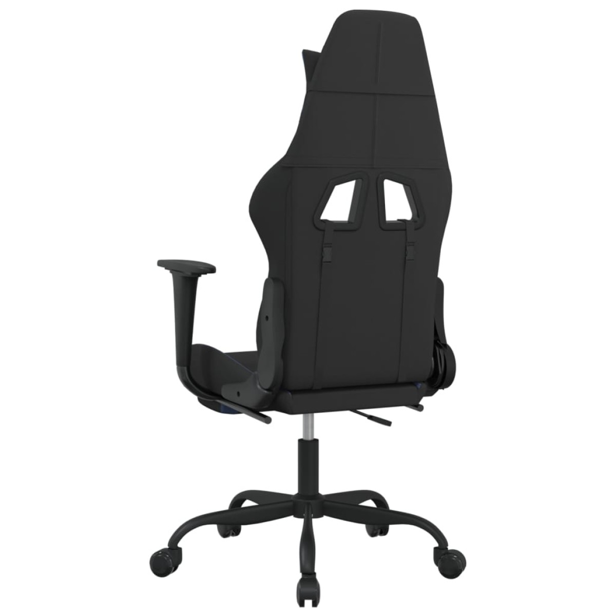 vidaXL Καρέκλα Gaming Μαύρη/Μπλε Ύφασμα με Υποπόδιο