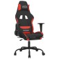 vidaXL Καρέκλα Gaming Μαύρη/κόκκινο Ύφασμα με Υποπόδιο