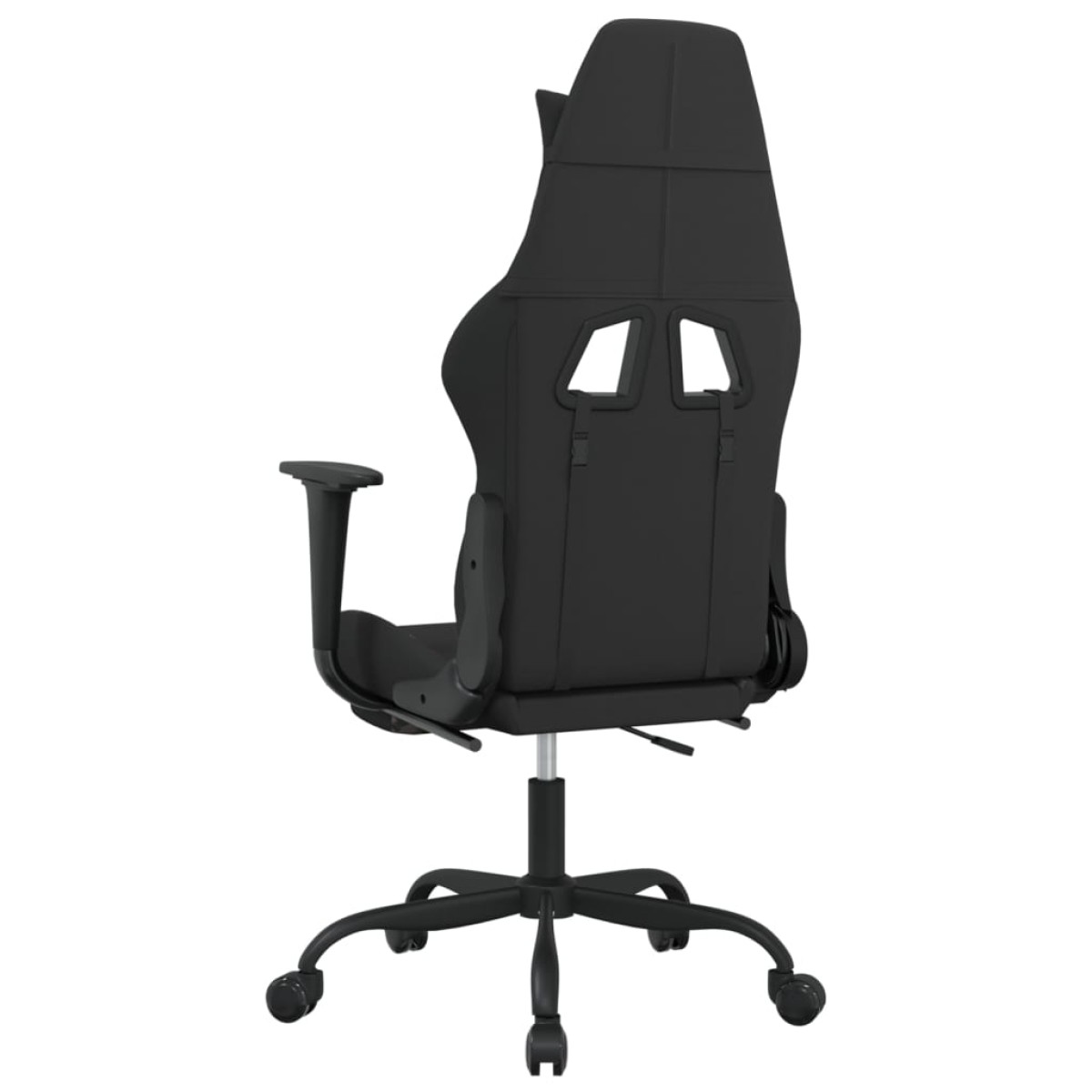 vidaXL Καρέκλα Gaming Μαύρο/Παραλλαγή Ύφασμα με Υποπόδιο