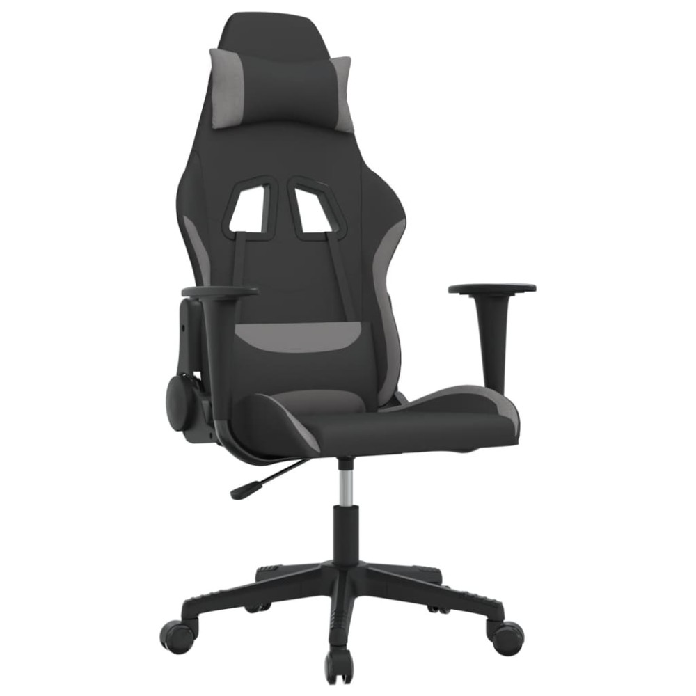 vidaXL Καρέκλα Gaming Μαύρο και Ανοιχτό Γκρι Υφασμάτινη