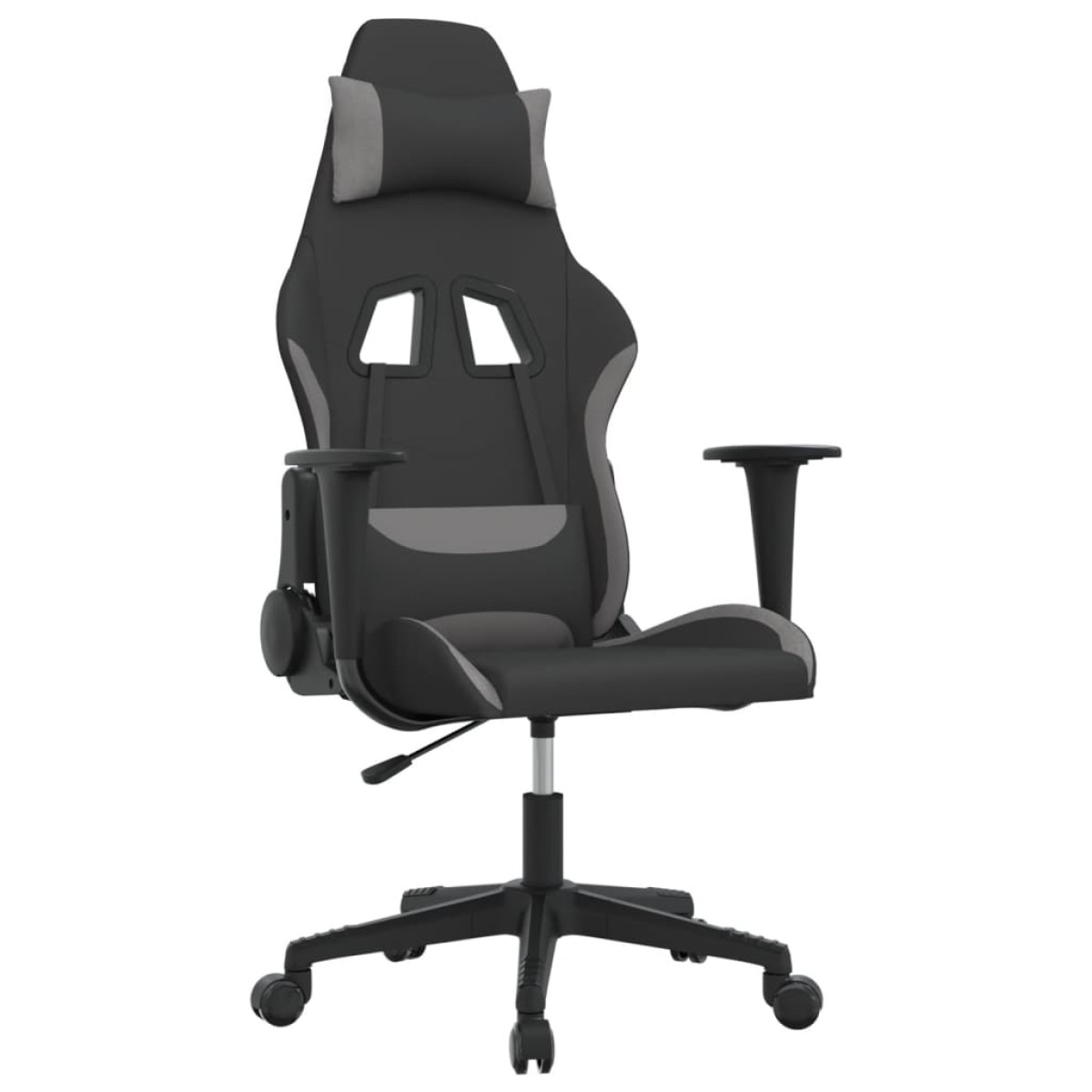 vidaXL Καρέκλα Gaming Μαύρο και Ανοιχτό Γκρι Υφασμάτινη