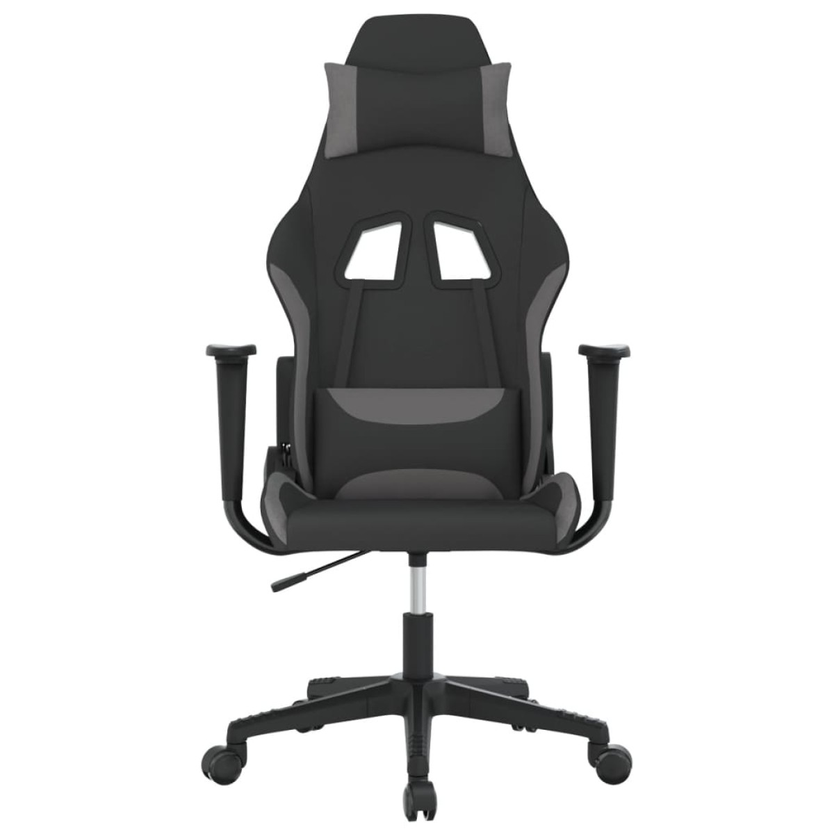 vidaXL Καρέκλα Gaming Μαύρο και Ανοιχτό Γκρι Υφασμάτινη
