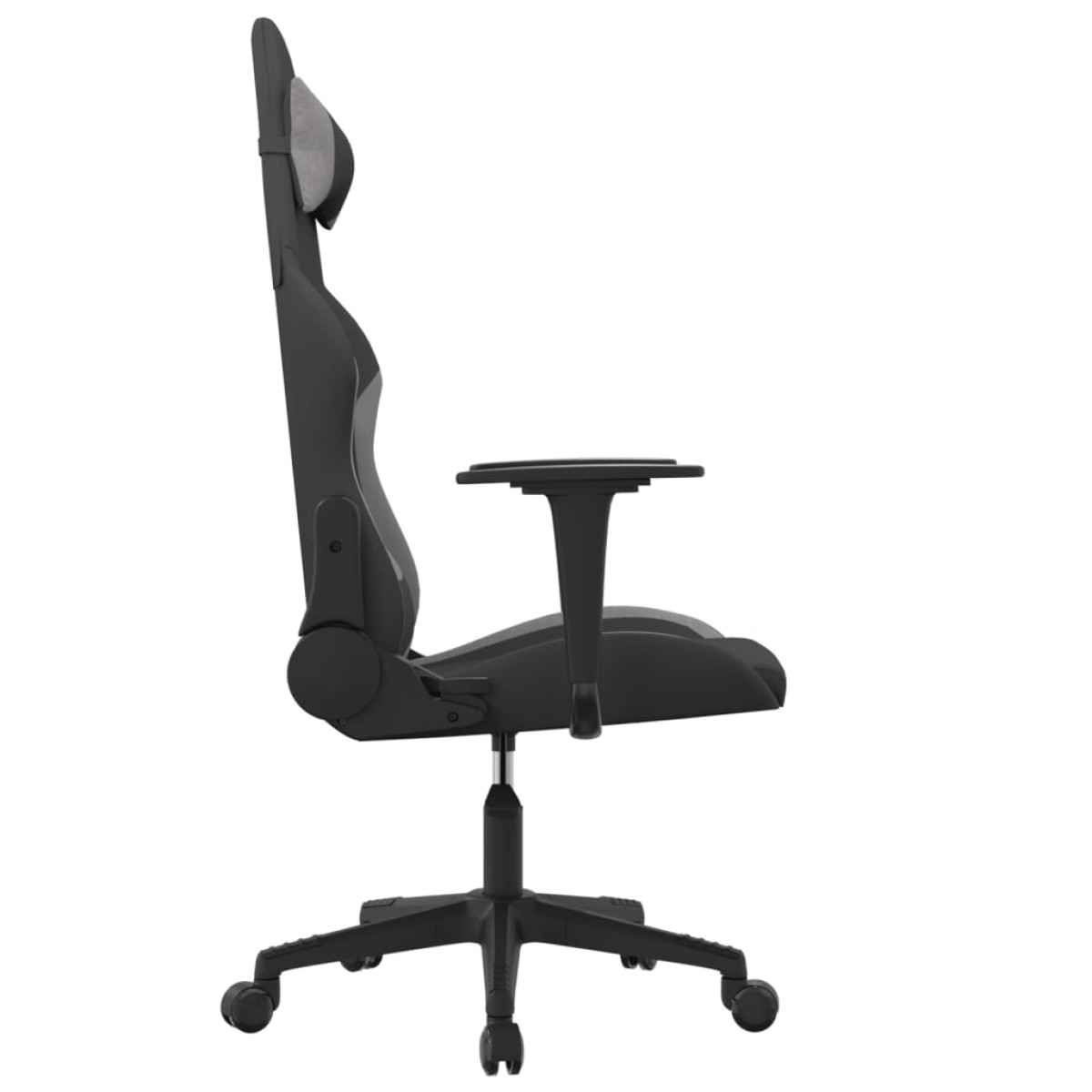 vidaXL Καρέκλα Gaming Μαύρο και Ανοιχτό Γκρι Υφασμάτινη